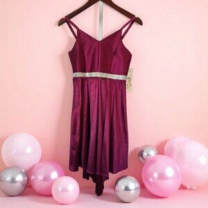 Rare Edition Magenta High-Low Glamour Dress – Girls Size 14